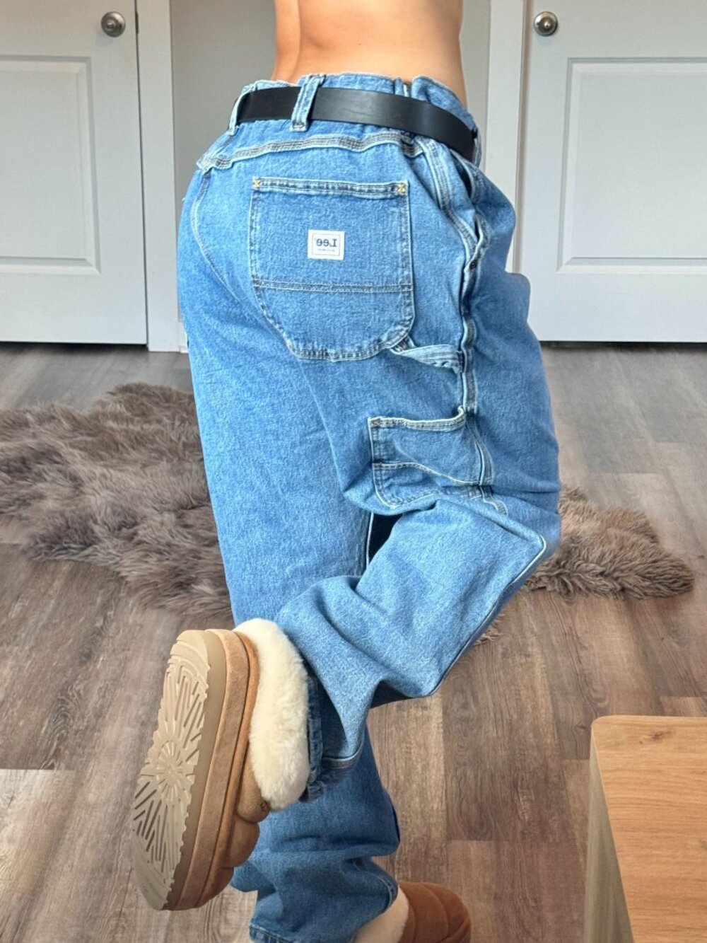 Vintage Y2K Baggy Lee Carpenter Jeans Mens 42x32 Low Rise Skater Utility Gorpcor